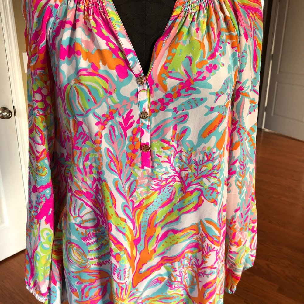 Lilly Pulitzer Lovers Coral Elsa Top